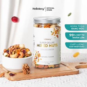 Mix Nuts 8 Loại Hạt Không Yến Mạch - Hũ 300g / 500g - Hạt Ngũ Cốc Dinh Dưỡng Cho Mẹ Bầu, Ăn Kiêng HEBEKERY by HEBE