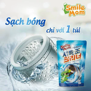 Combo 5 Bịch Bột Tẩy Lồng Giặt Hàn Quốc Smile Mom 450Gr - Sạch Bóng - Tiết Kiệm