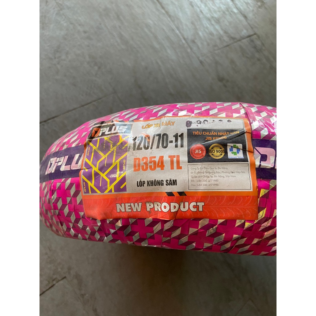 Lốp xe máy DPLUS 120/70-11 vỏ sau xe Vespa Primavera không ruột (săm ...