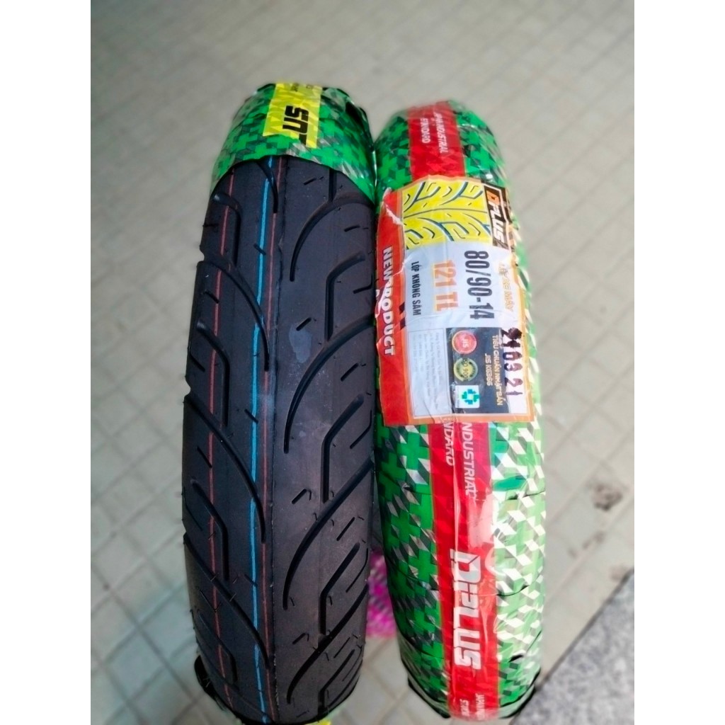 Lốp xe máy DPLUS 80/90-14 vỏ trước Vario 125, Click 125i, AB,Vision ...