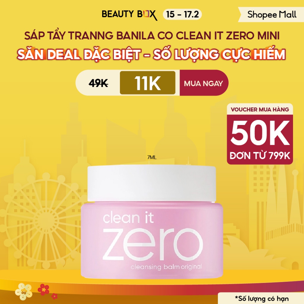 Minisize Sáp Tẩy Trang Banila Co Clean It Zero Cleansing Balm Original Mini 7ml Shopee Việt Nam 3258