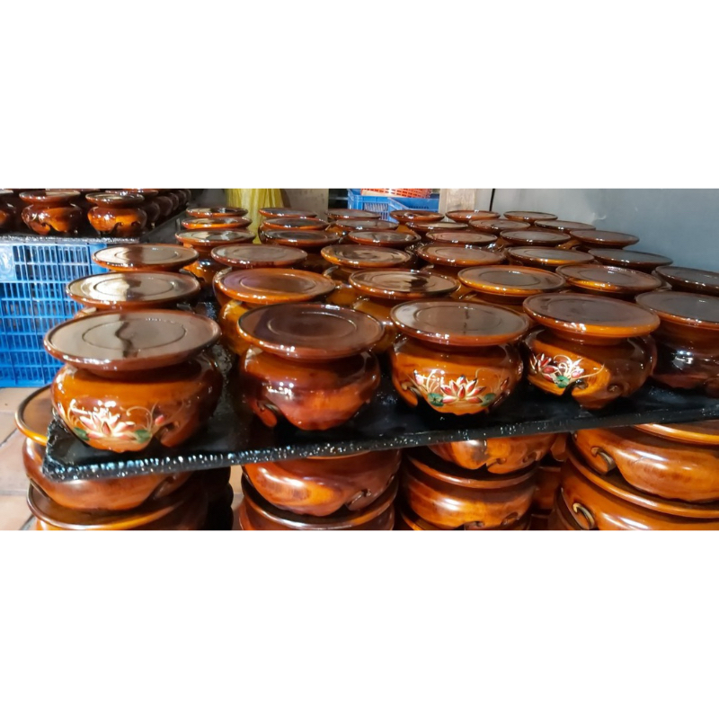 Đôn gỗ - Đế gỗ tròn để tượng Phật, lư hương, bát nhang