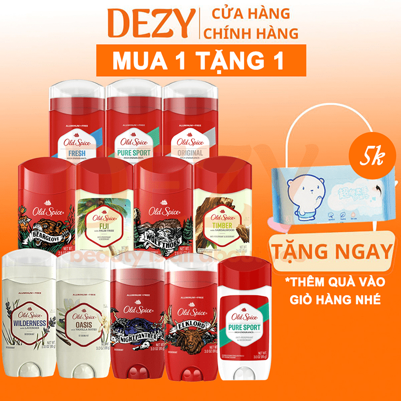 Lăn Khử Mùi Old Spice Fiji / Timber / Bearglove / Wolfthorn Ngăn Tiết Mồ Hôi Mỹ Usa – Lăn Nách Old Spice Chính Hãng Dezy