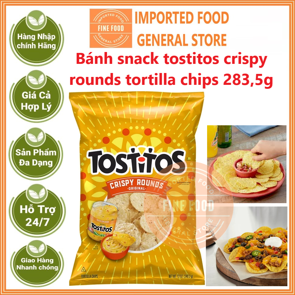 Bánh snack tostitos crispy rounds tortilla chips 283,5g | Shopee Việt Nam