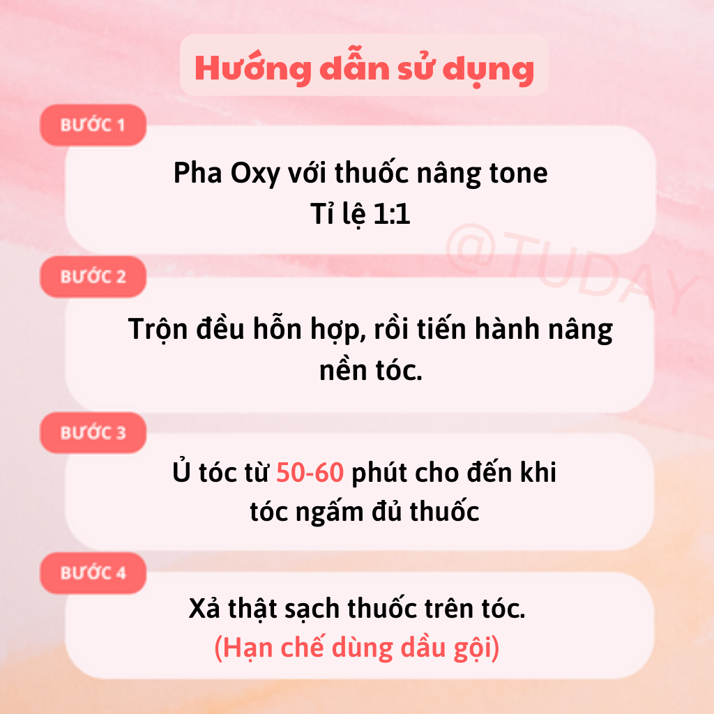 Thuốc NÂNG TONE Tóc - Nâng Tông Sáng, Nâng Nhẹ, Nâng Mạnh, Hỗ Trợ Nhuộm Tóc Chuẩn Màu | Tudayhair, Tudayhairs