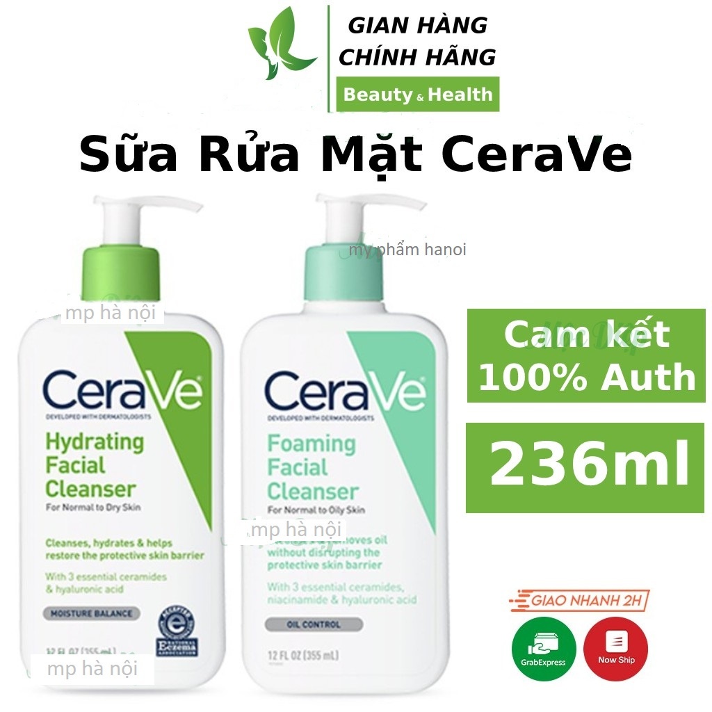 Sữa rửa mặt CERAVE cho da dầu da mụn và nhạy cảm 236ml