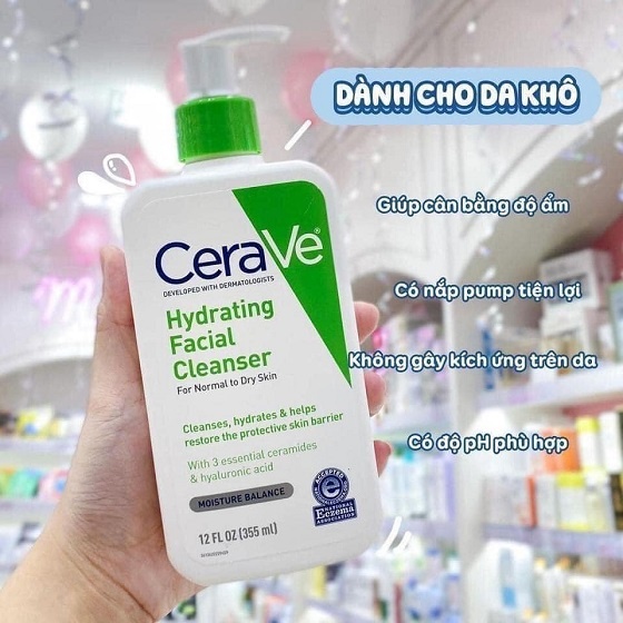 Sữa rửa mặt CERAVE cho da dầu da mụn và nhạy cảm 236ml