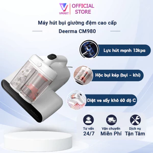 Máy hút bụi giường đệm Deerma CM990, máy diệt khuẩn tia UV lực hút mạnh 13000PA bảo vệ sức khỏe