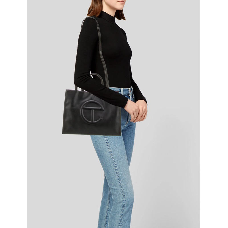 CHÍNH HÃNG - TÚI TELFAR BLACK BAG - MEDIUM M SIZE (38x28x13cm