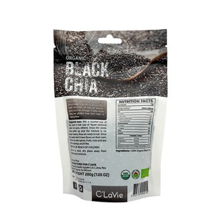 Hạt chia hữu cơ tốt cho sức khoẻ, làm sữa, lối sống lành mạnh C’LaVie 200g