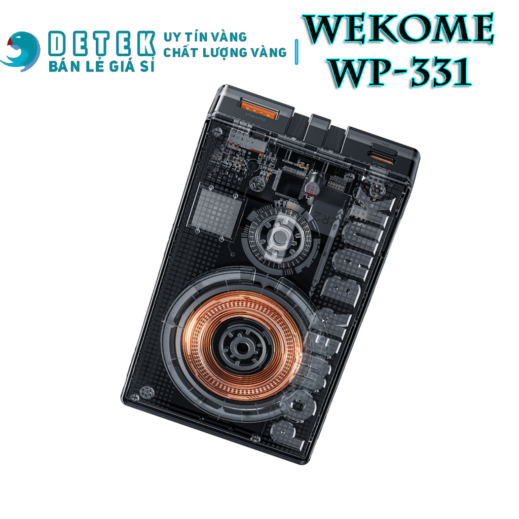 Pin dự phòng trong suốt không dây WEKOME WP-331 10000mAh QC3.0 PD max ...