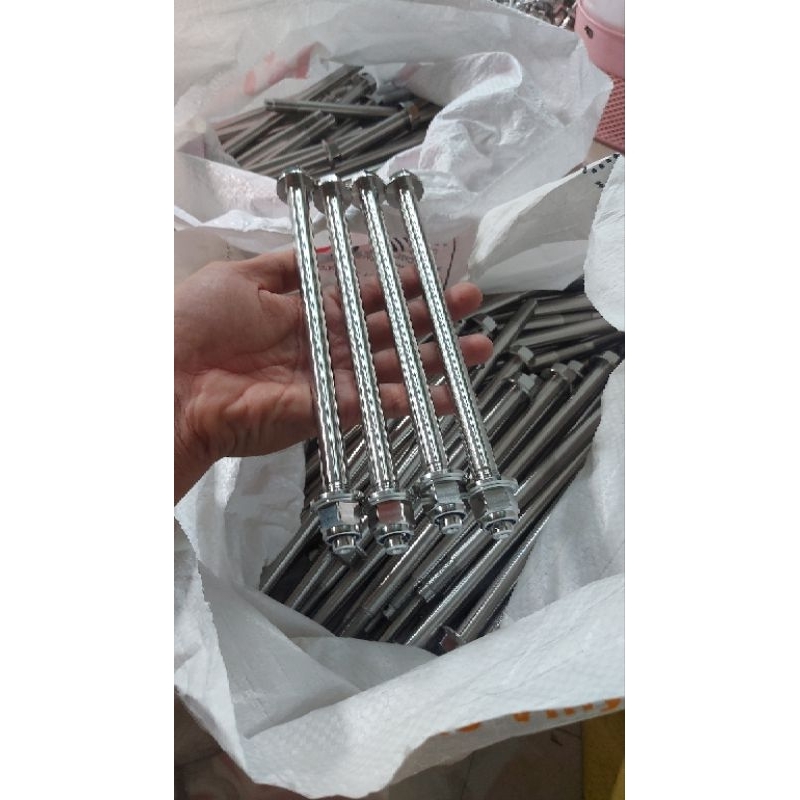 Cốt 1 đầu tán CNC nguyên khối inox 304 kèm phe gài + tán keo ron cao su ...