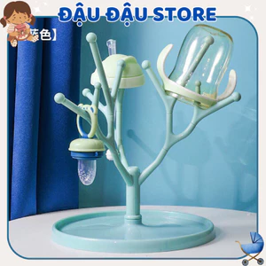 Khay úp bình sữa cốc chén,bát - Giá để núm ty 7 nhánh loại không nắp Cho Mẹ Và Bé Đậu Đậu Store