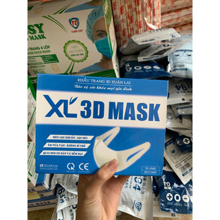Khẩu trang 3D dai, bền, dùng 1 lần XLL