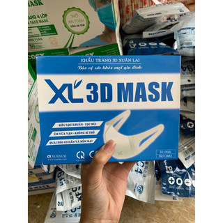 Khẩu trang 3D dai, bền, dùng 1 lần XLL