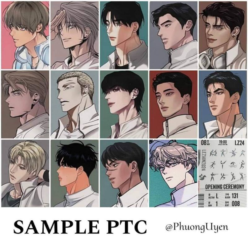 Official Lezhin Card bo góc trong set lịch 2024 photocard Calendar