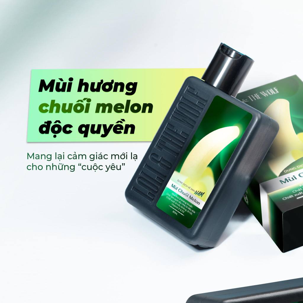 Ảnh Dung Dịch Vệ Sinh Nam Giới Loli & The Wolf On Hương Chuối Melon Tươi Mát Cuốn Hút Chai 80ml 2