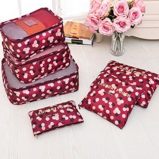 set 6 túi du lịch xếp gọn hành lý cá nhân, túi đựng đồ du lịch tiện dụng