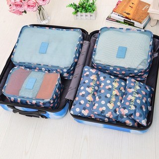 set 6 túi du lịch xếp gọn hành lý cá nhân, túi đựng đồ du lịch tiện dụng