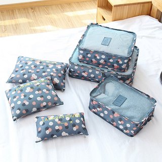set 6 túi du lịch xếp gọn hành lý cá nhân, túi đựng đồ du lịch tiện dụng