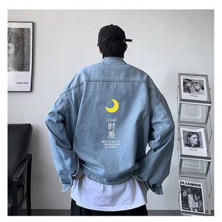 Áo Khoác Jeans Unisex In Jacket Màu Đen ,Xanh