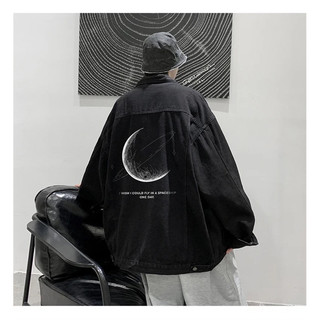 Áo Khoác Jeans Unisex In Jacket Màu Đen ,Xanh
