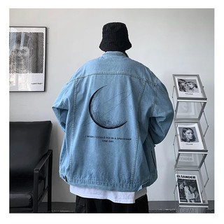 Áo Khoác Jeans Unisex In Jacket Màu Đen ,Xanh