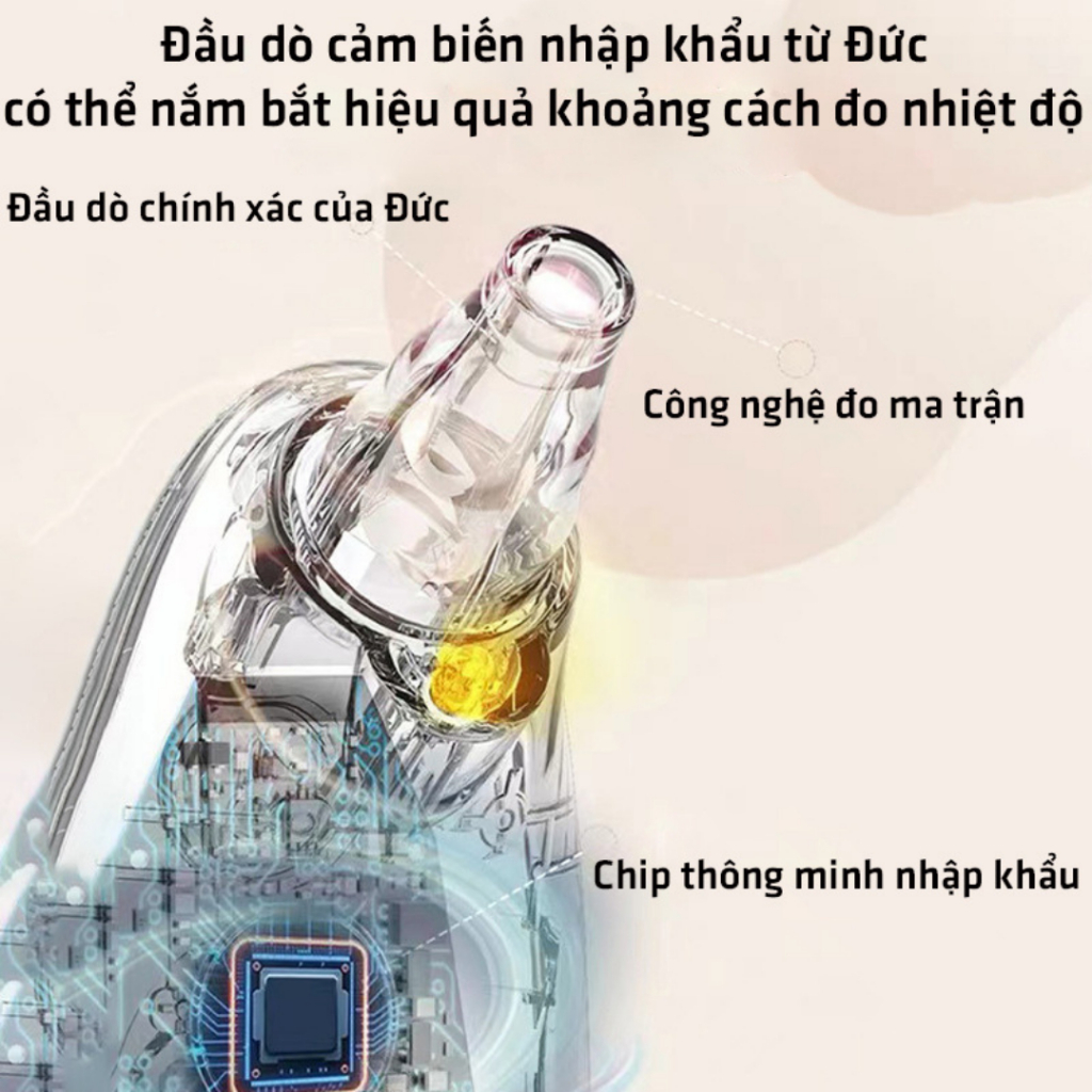 Ảnh Nhiệt Kế Hồng Ngoại Điện Tử Đo Trán Cho Bé IQKAO - Đo Nhiệt Độ Cơ Thể,Thông Minh, Đa Năng, Tặng Kèm Pin 1