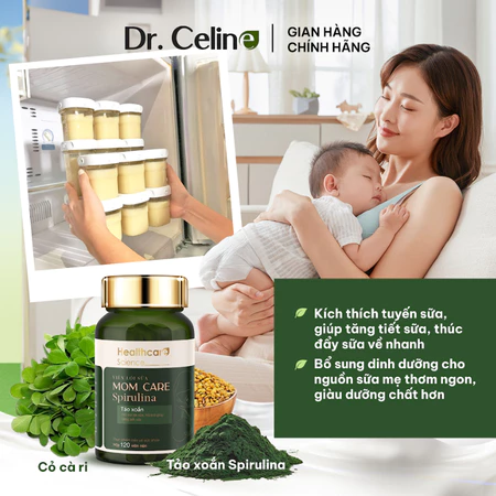 Viên lợi sữa - Dr. Celine Momcare Spirulina 120 viên
