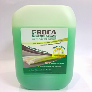 Dung dịch đa năng PROCA tinh dầu sả chanh thiên nhiên 10 lít