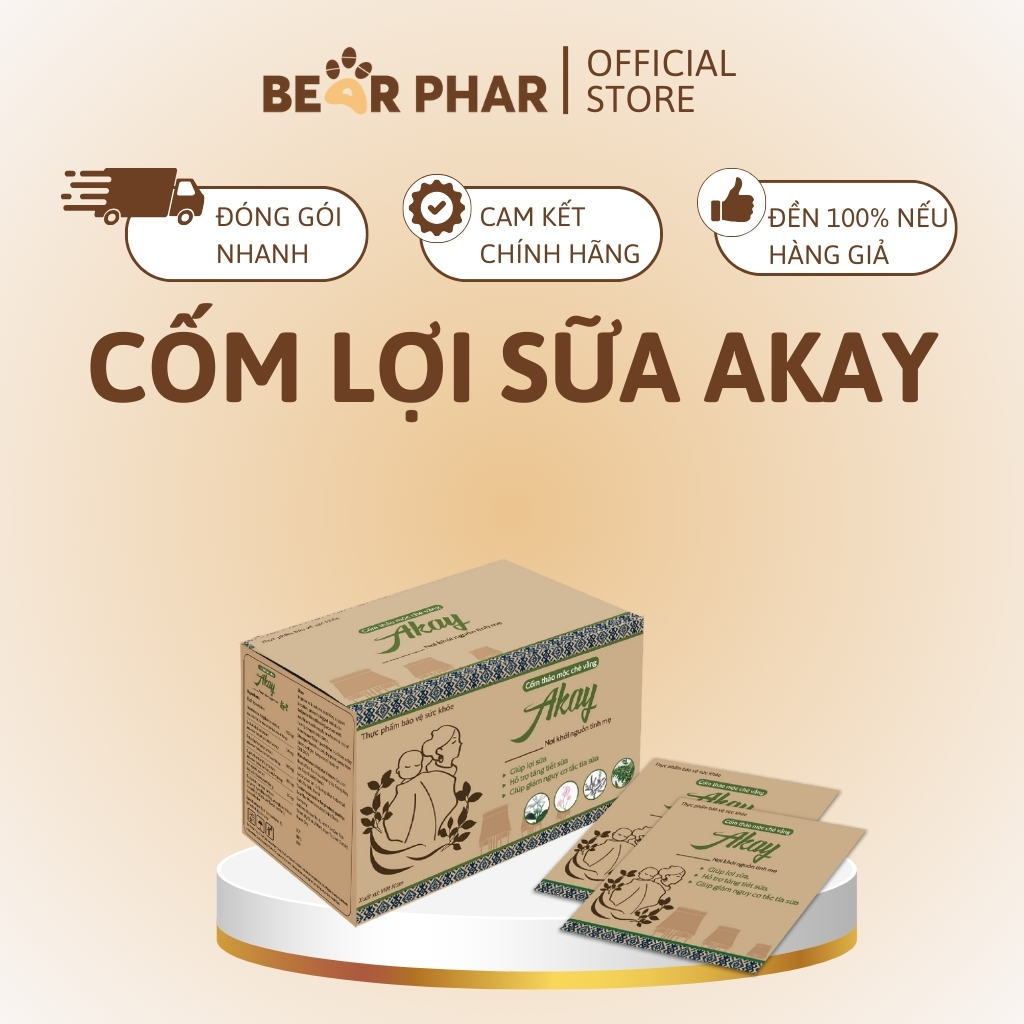 Cốm lợi sữa Akay, cốm cho mẹ sau sinh, hương thảo mộc, giúp tăng sữa, hỗ trợ tắc sữa, vị trà sữa