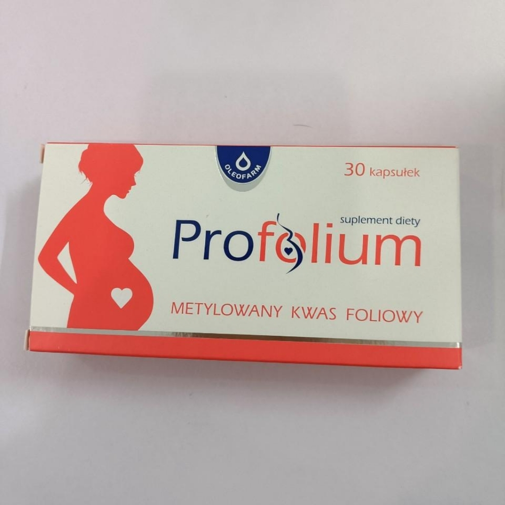 Viên uống bổ sung acid folic Profolium, bổ sung folate thế hệ mới Quatrefolic, nhập khẩu Ba Lan, hộp 30 viên