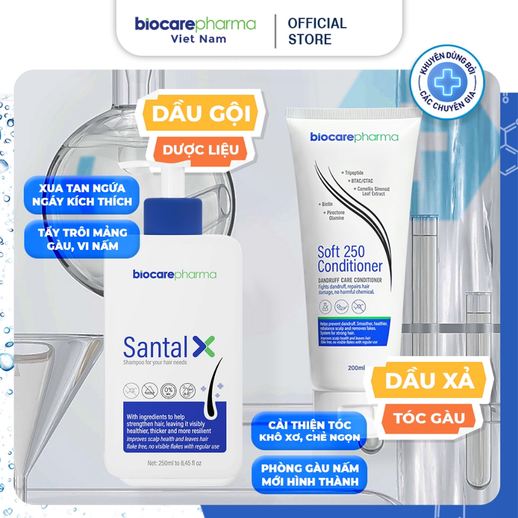 Ảnh Combo Gội Xả dành riêng cho tóc gàu phiên bản mới Biocarepharma 3