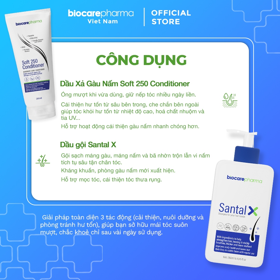 Ảnh Combo Gội Xả dành riêng cho tóc gàu phiên bản mới Biocarepharma 4