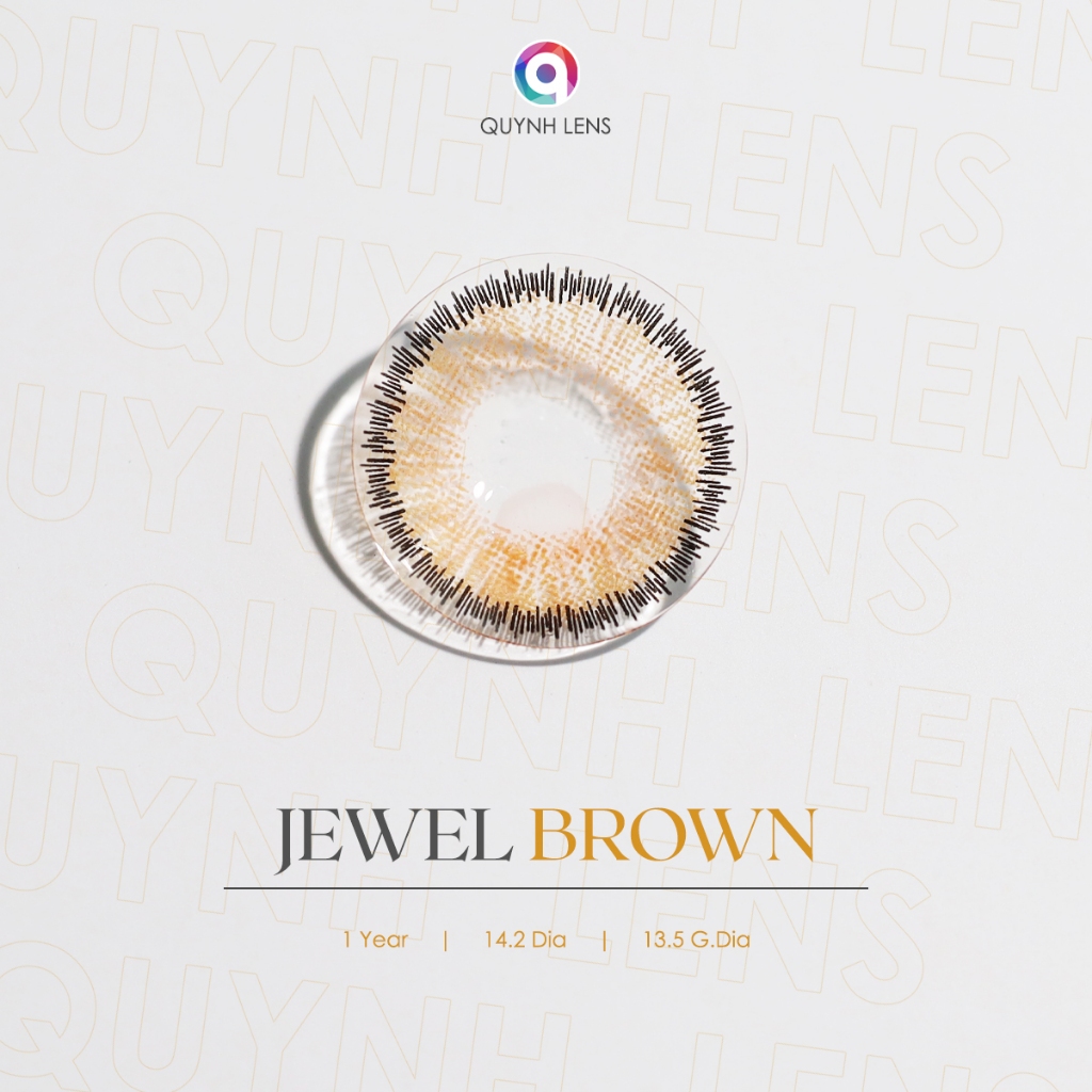 Ảnh Kính áp tròng QUYNH LENS Jewel Brown 0 độ 1