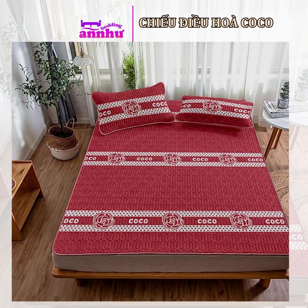 Chiếu Điều Hoà Coco Cao Su Non Cao Cấp 3 Món Siêu Mát An Như Bedding