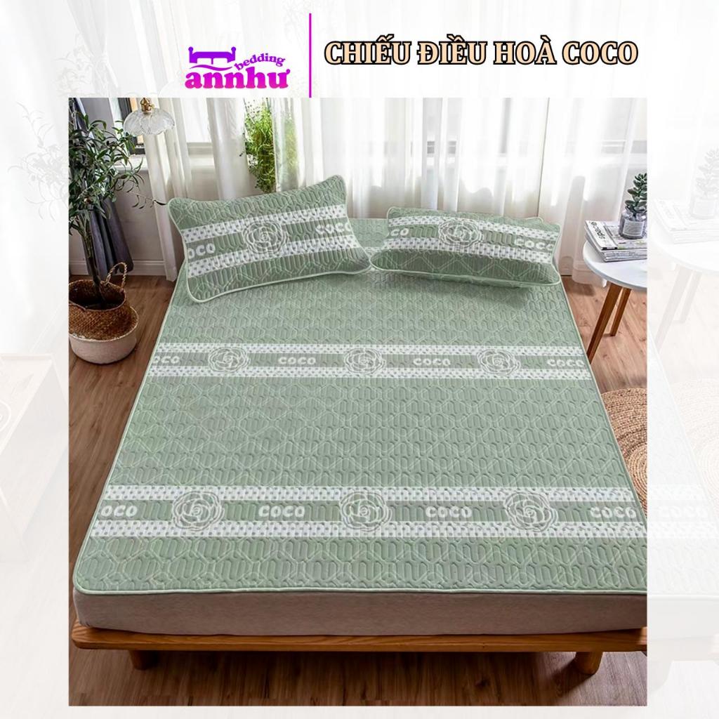 Chiếu Điều Hoà Coco Cao Su Non Cao Cấp 3 Món Siêu Mát An Như Bedding