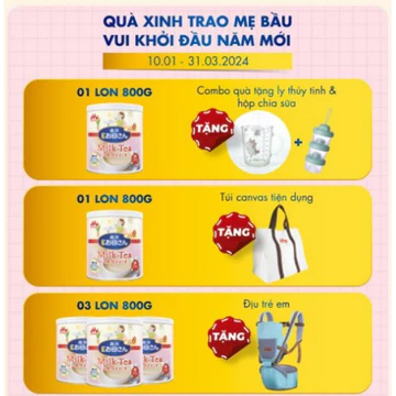 Sữa bầu Morinaga vị trà sữa lon 800g sữa cho bà bầu Nhật Bản nhập khẩu chính hãng Lê Mây