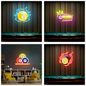 Đèn Led Neon Trang Trí Quán Bi Da - Nghệ Thuật, Hiện Đại, Đa Dạng Màu Sắc, Tiết Kiệm Điện