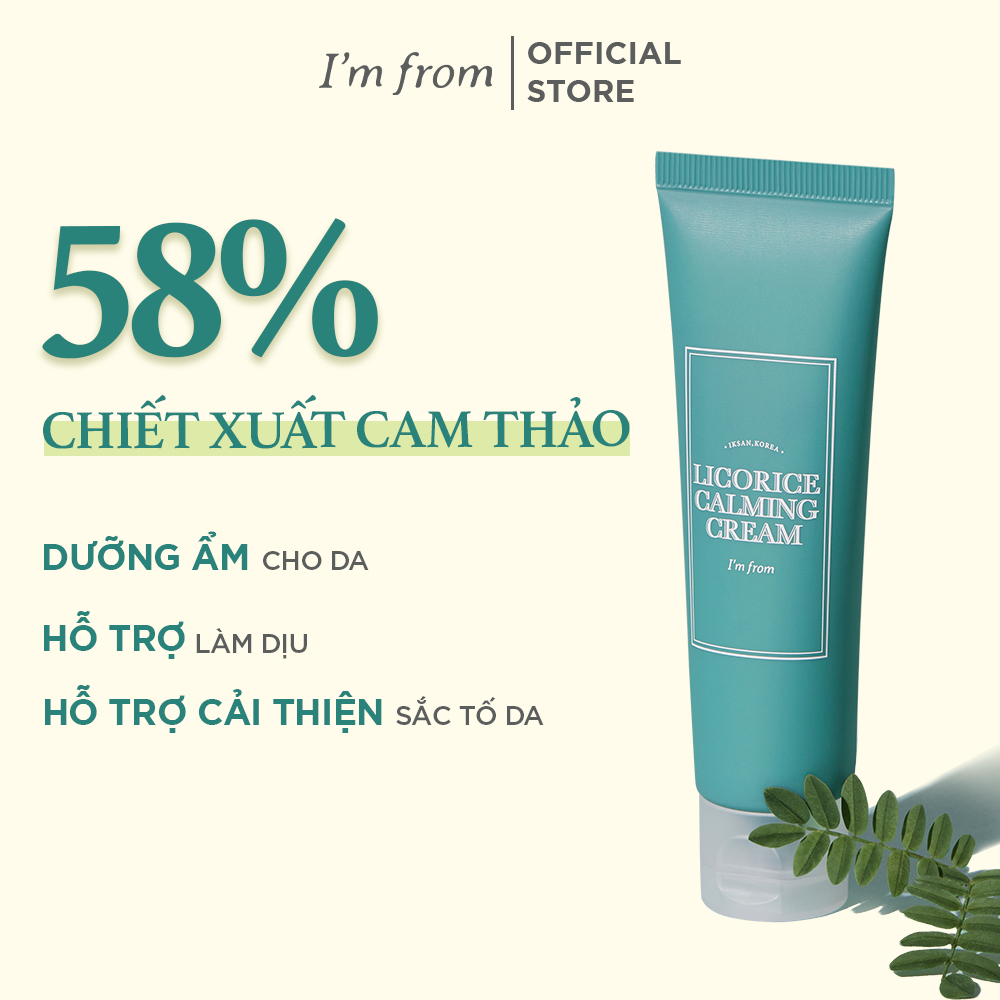 Ảnh Kem dưỡng ẩm làm dịu & phục hồi da I'm from Licorice Calming Cream 50ml [Vỏ bẩn nhẹ] 3