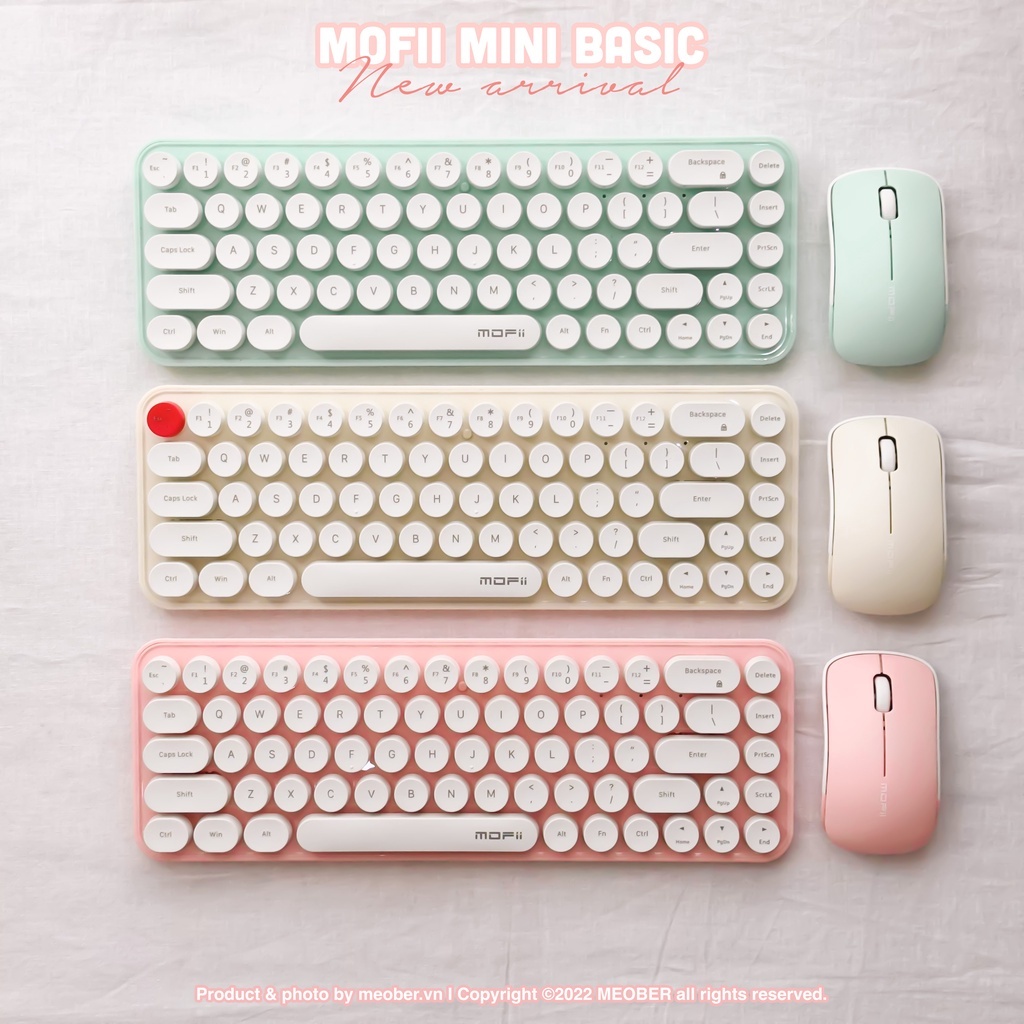 Bộ Bàn Phím Không Dây And Chuột Silent Mofii Candy Mini Basic Dành Cho Laptop I Pad Pc Vv 0958