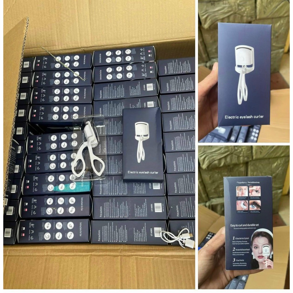 Máy uốn mi điện, kẹp mi nhiệt thông minh làm cong nhanh kèm sạc usb