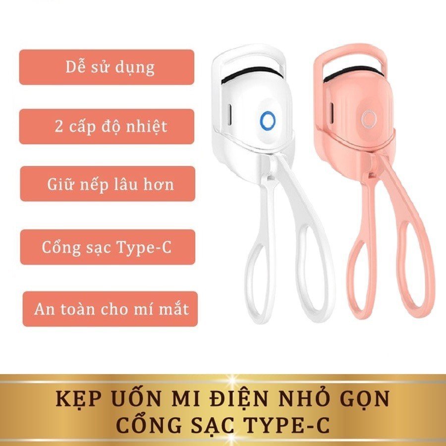 Máy uốn mi điện, máy kẹp mi nhiệt làm cong nhanh tiện lợi