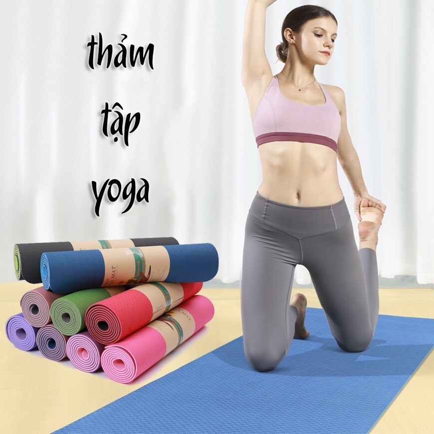 Thảm tập YOGA TPE cao cấp 2 lớp chống trơn trượt