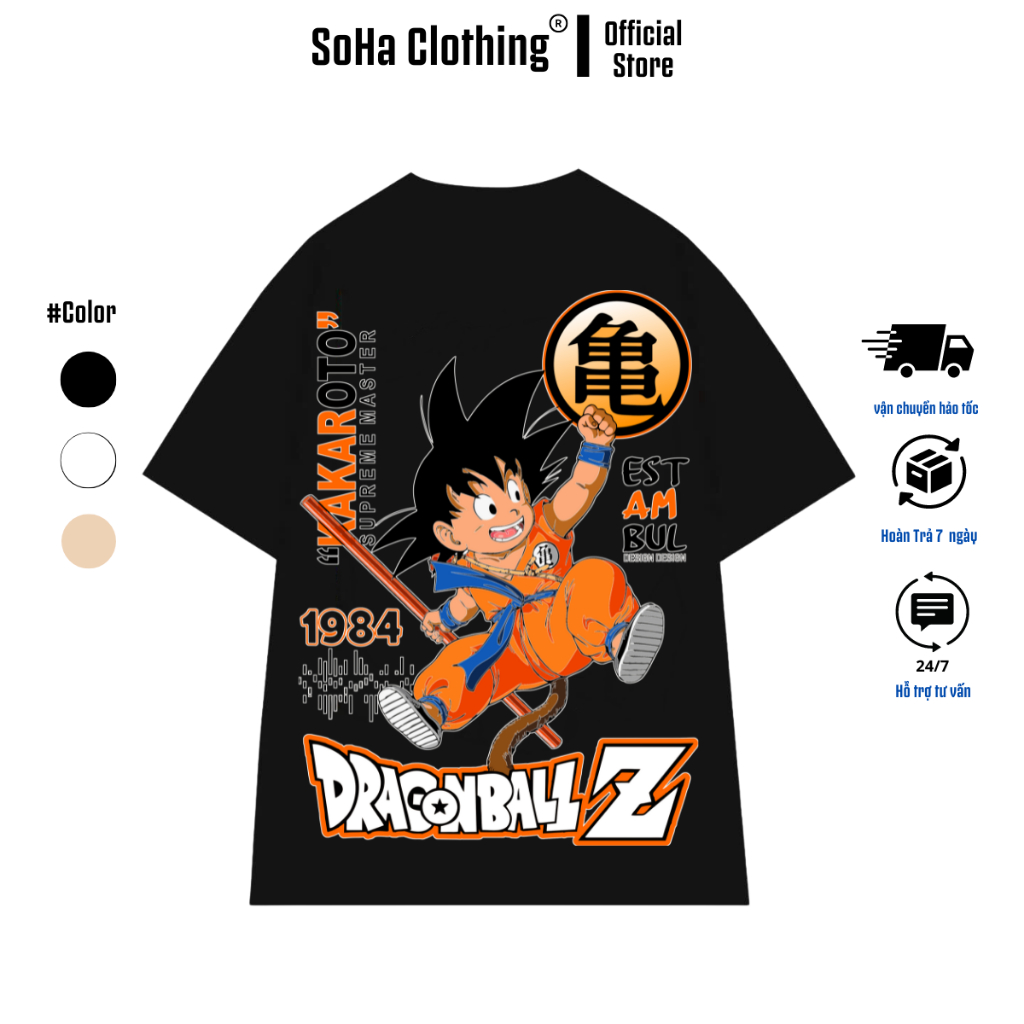 Áo Thun Unisex SoHa Clothing Dragonball Z 100% Cotton - Nhiều màu ...