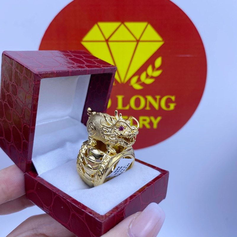 Men's Gold-Plated Feng Shui Ring by baolong.jewelry1
