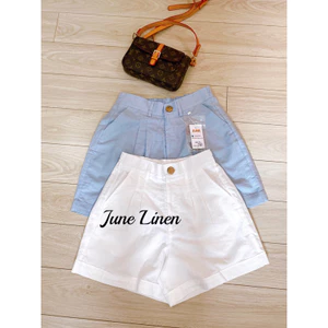 Quần short LINEN TƯNG Nhiều màu - Fullsize. Ảnh thật. HỎA TỐC. JUNE LINEN Q02,Q04