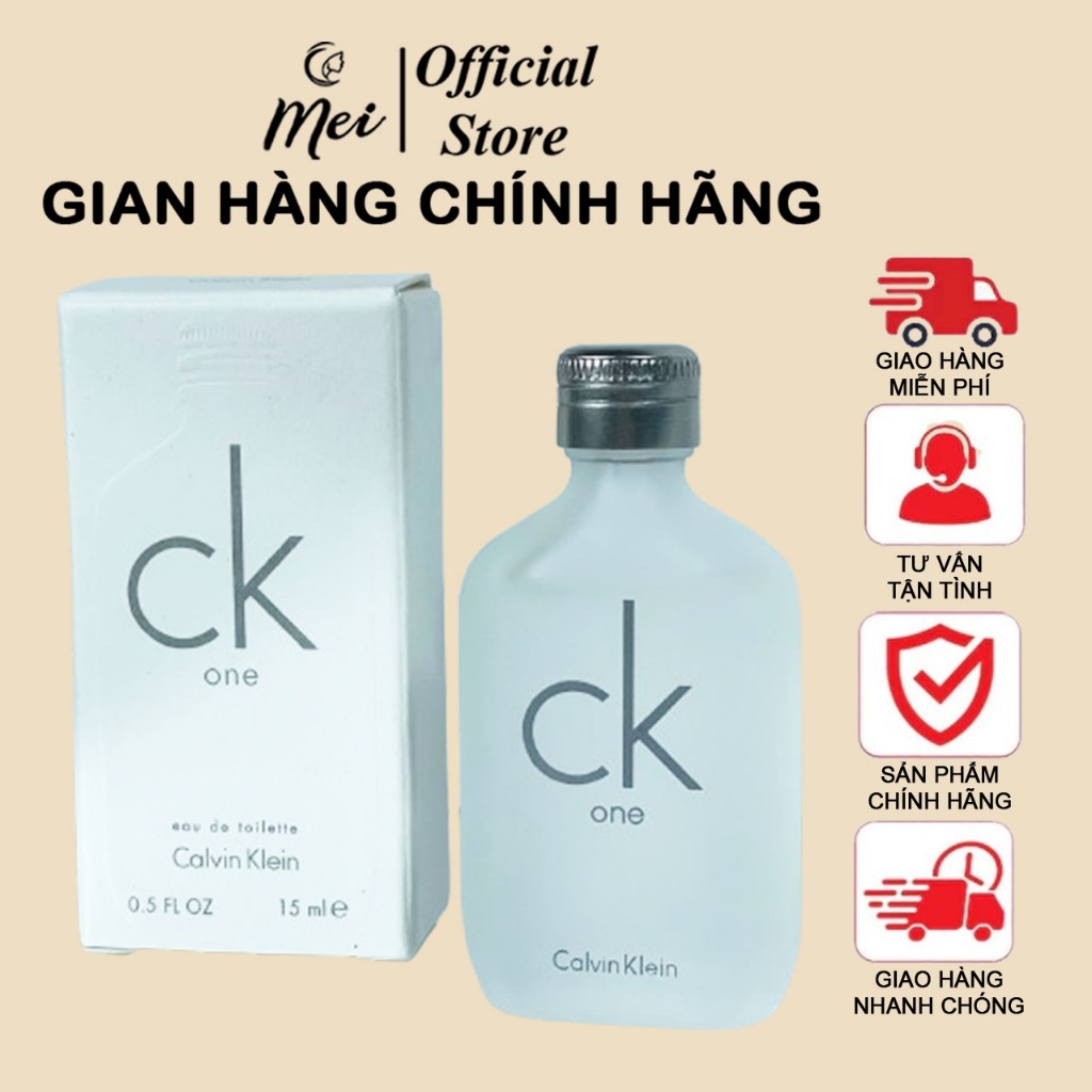 Nước hoa Unisex CK One EDT năng động, cuốn hút, lưu hương lâu mini size ...