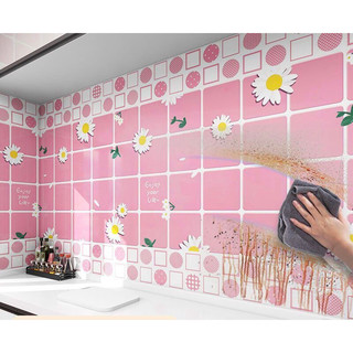 Cuộn 10M Giấy dán bếp tráng nhôm, decal dán tường, dán bàn tủ tráng nhôm chống dầu mỡ chịu nhiệt độ cao QD026