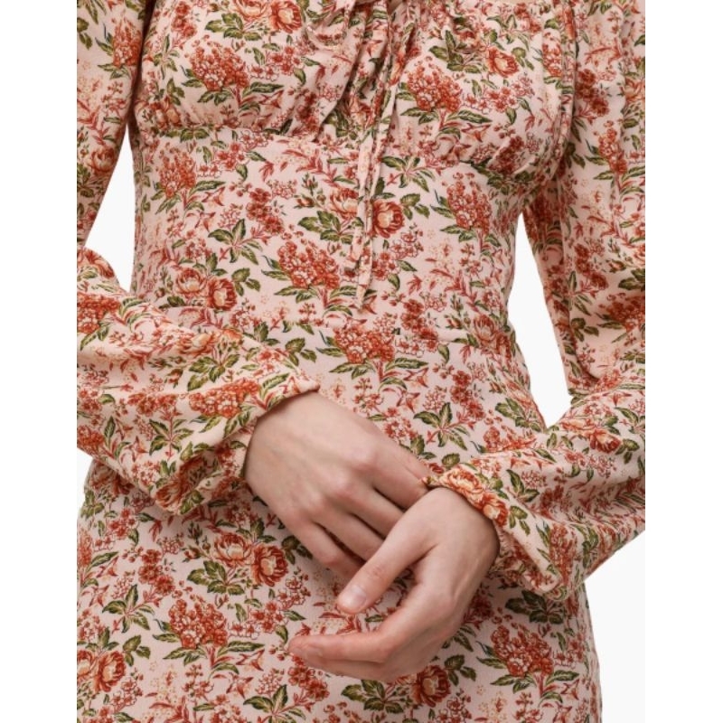 (Sale) Đầm hoa nữ Gloria* tay dài bigsize - dư xịn